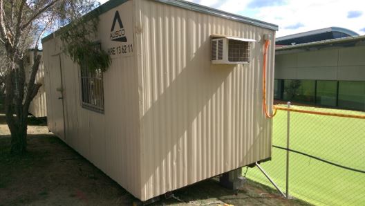 Portable Building protected from Cyclones with Hulk Earth Anchors