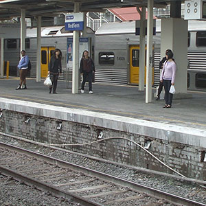 Earth Anchors used to strengthen a failing platform wall at Redfern Station